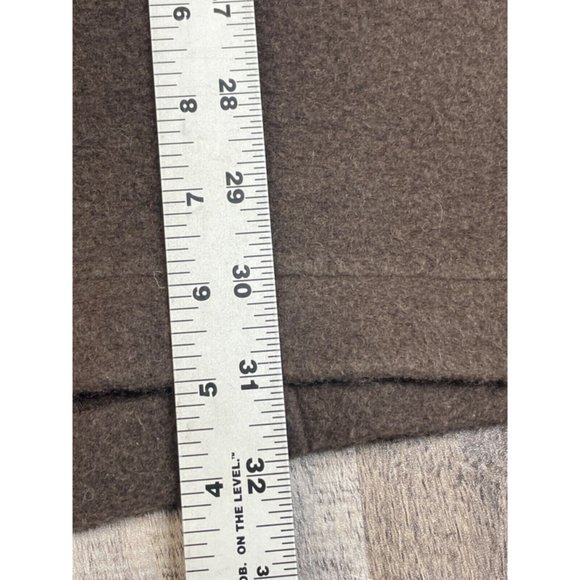 Stormy Kormer Women M Pea Coat Isle Jacket Wool Blend Brown Soft Button Front - Picture 7 of 8